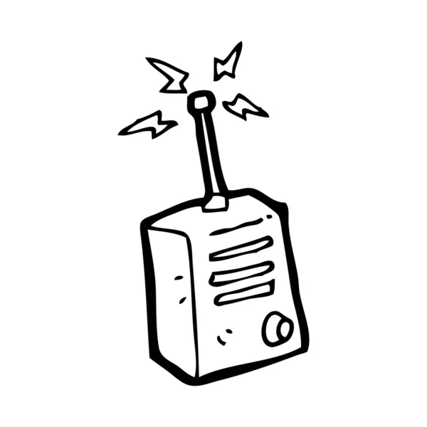 Dibujos animados comunicador de radio — Archivo Imágenes Vectoriales