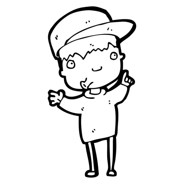 Gesturing boy cartoon — Stock Vector