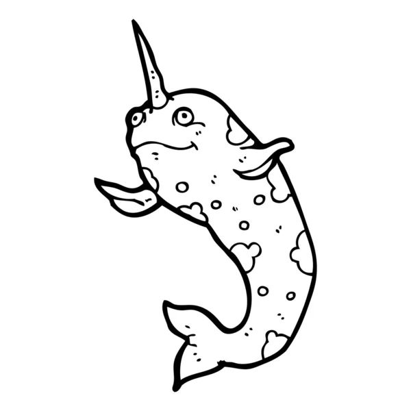 Caricature narval — Image vectorielle