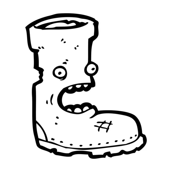 Stará bota kreslený — Stockový vektor