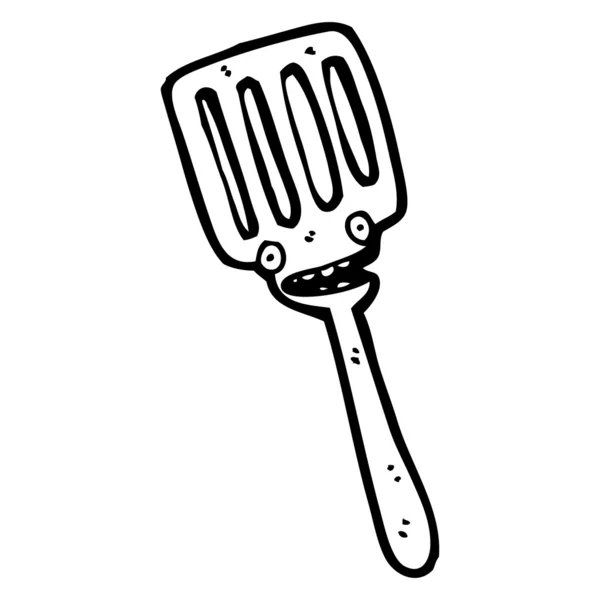 Happy spatula cartoon — Stock Vector