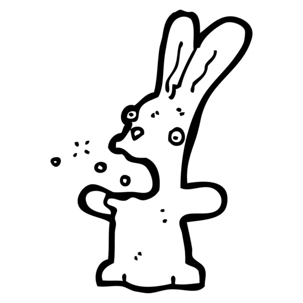 Rapningar bunny cartoon — Stock vektor