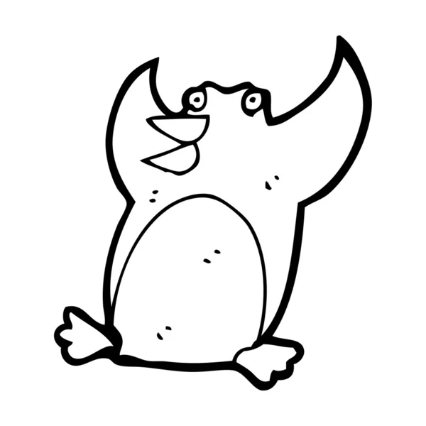 Dibujos animados pingüino fuerte — Vector de stock