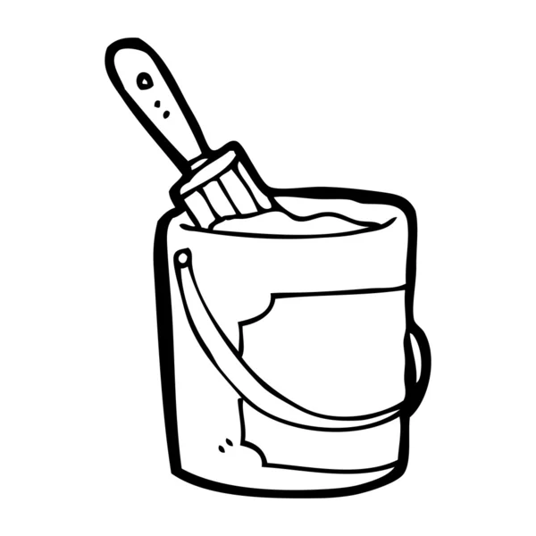 Paint bucket cartoon — Stock Vector