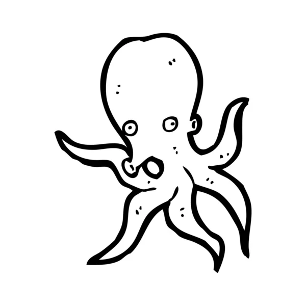 Espeluznante caricatura pulpo — Vector de stock