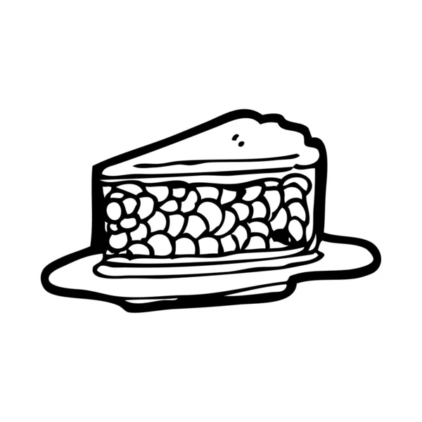 Rebanada de pastel de dibujos animados — Vector de stock