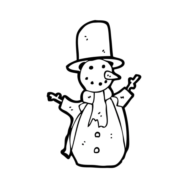 雪だるまの漫画 — ストックベクタ