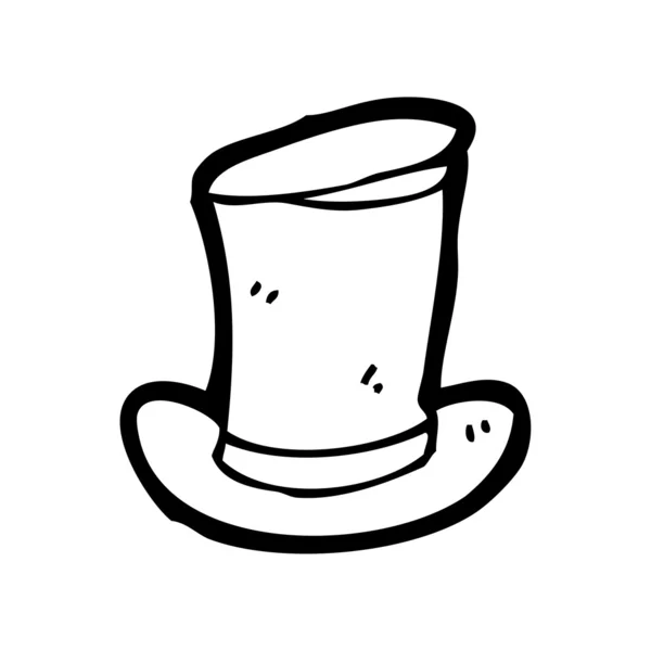 Vieja caricatura sombrero de copa — Vector de stock