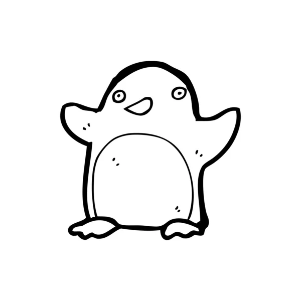 Divertido pingüino de dibujos animados — Archivo Imágenes Vectoriales