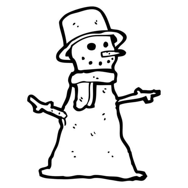 Χιονάνθρωπος κινουμένων σχεδίων — Διανυσματικό Αρχείο