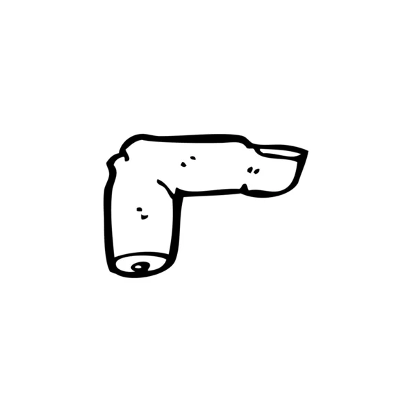 Karikatur eines abgetrennten Fingers — Stockvektor