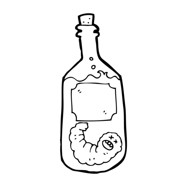 Tequila botella de dibujos animados — Vector de stock