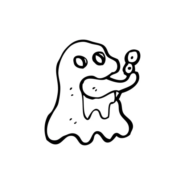 Cartone animato fantasma lordo — Vettoriale Stock