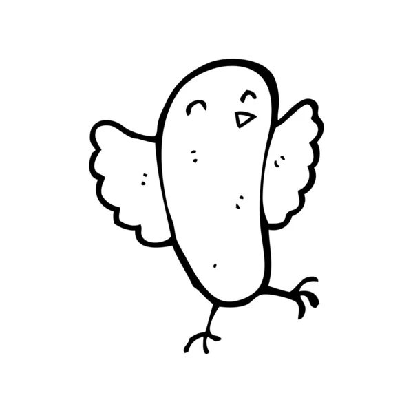 Liten fågel tecknad — Stock vektor