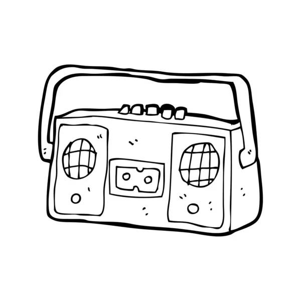 Retro cassette speler cartoon — Stockvector