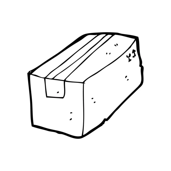 Karton kutu karikatürü — Stok Vektör