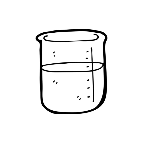 Ciencia de dibujos animados vaso de precipitados — Archivo Imágenes Vectoriales