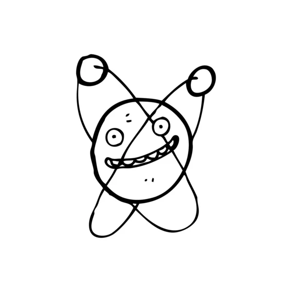 Cartoon atom uppdelning — Stock vektor