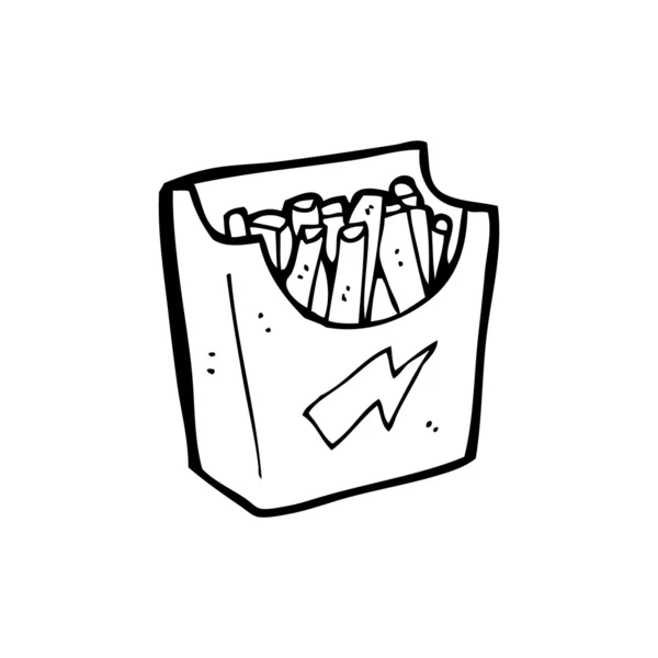 垃圾食品卡通薯条 — 图库矢量图片