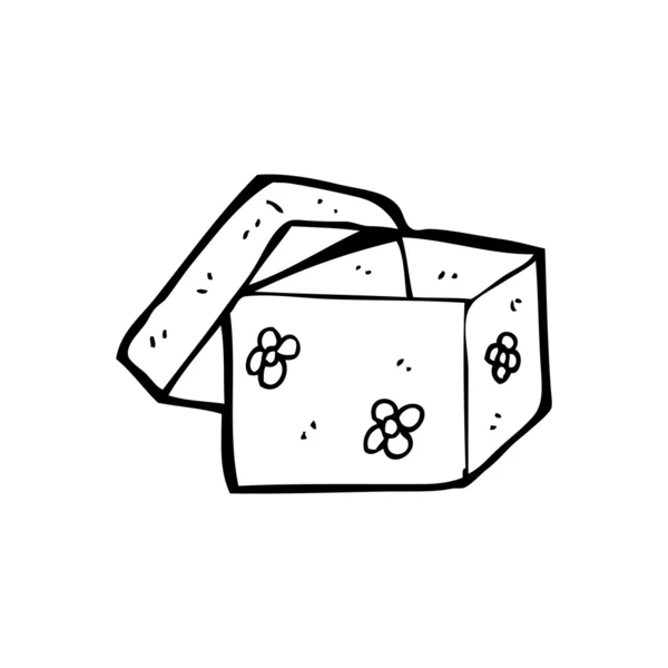 Caja de regalo abierta de dibujos animados — Vector de stock