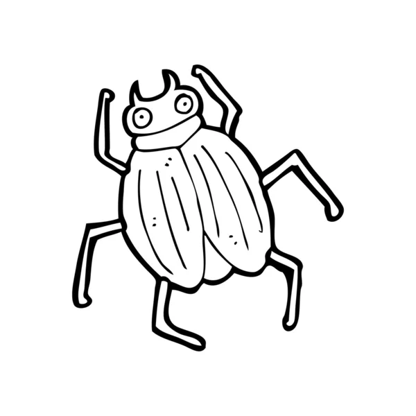 Grand dessin animé coléoptère — Image vectorielle