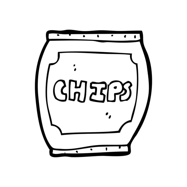 Paquet de chips dessin animé — Image vectorielle