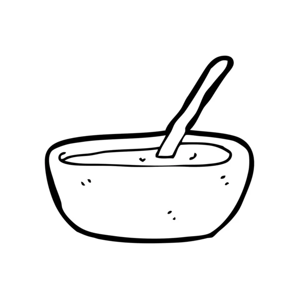 Mísa polévka Cartoon — Stockový vektor
