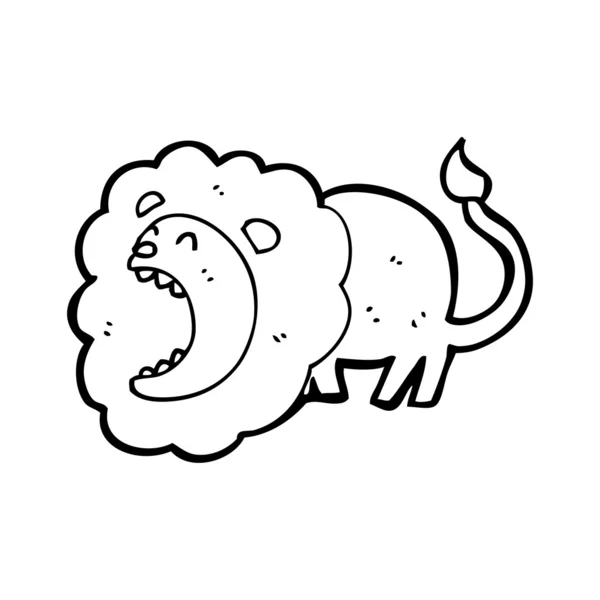 Ordító oroszlán rajzfilm — Stock Vector