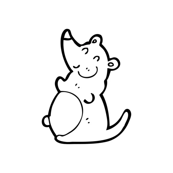 快乐的胖老鼠卡通 — 图库矢量图片