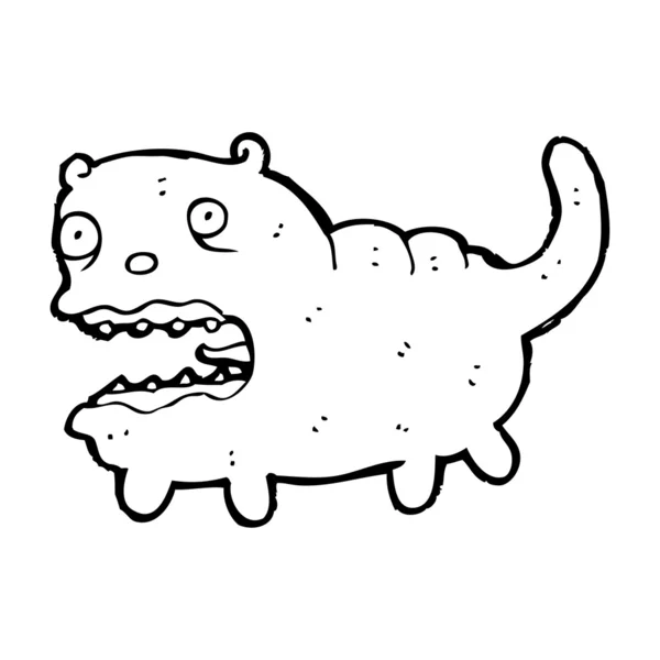 Feo gato de dibujos animados — Vector de stock