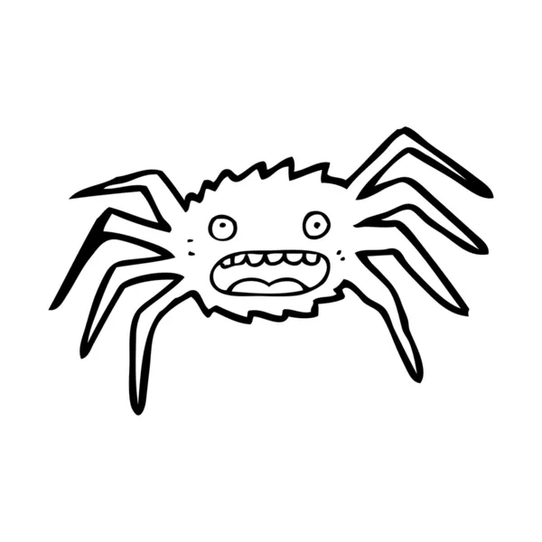Spaventato spider cartone animato — Vettoriale Stock