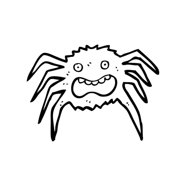 Frightened spider cartoon — Stock Vector