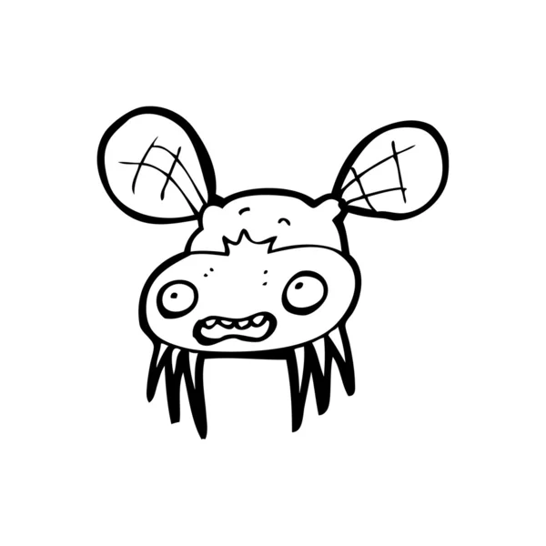 Asustada mosca de dibujos animados — Vector de stock
