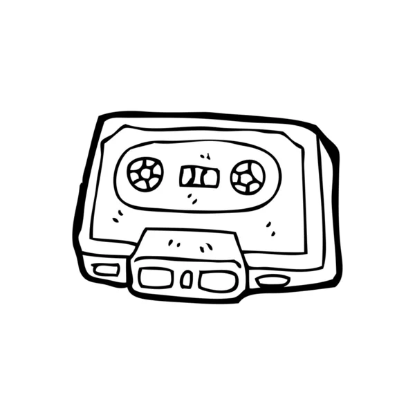 Cinta de cassette retro de dibujos animados — Vector de stock