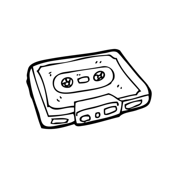 Cinta de cassette retro de dibujos animados — Archivo Imágenes Vectoriales