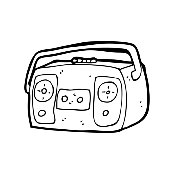 Retro cassette player cartoon — Stock Vector