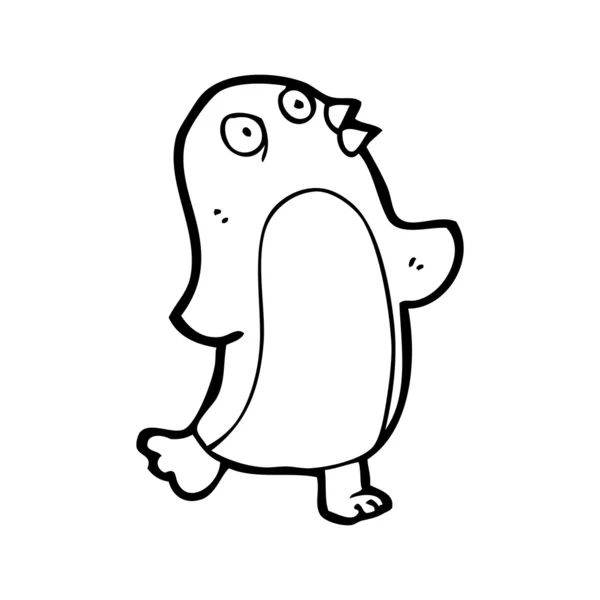 Pingüino personaje de dibujos animados — Vector de stock