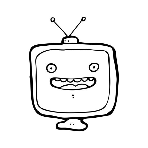 Pantalla de televisión feliz — Vector de stock