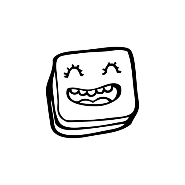 Cartoon Bonbons mit Gesicht — Stockvektor