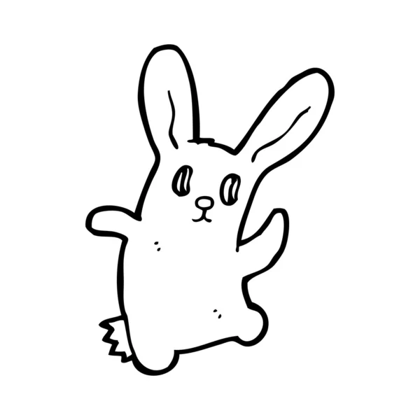 Spooky creux yeux lapin dessin animé — Image vectorielle