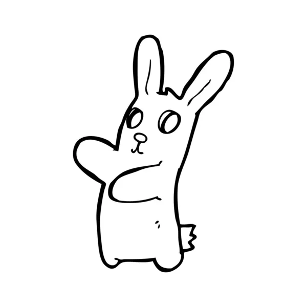 Spooky hollow eyed rabbit cartoon — Stock Vector