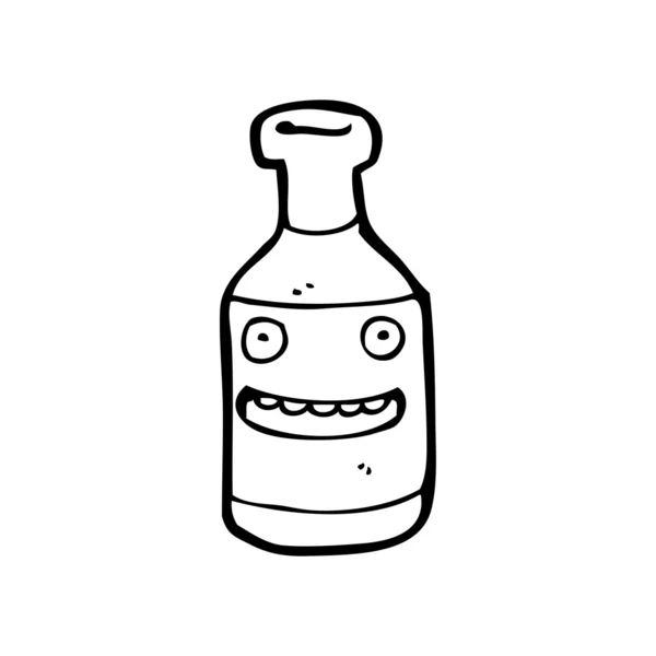 Personaje de dibujos animados botella — Vector de stock