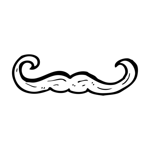 Curly mustache cartoon — Stock Vector