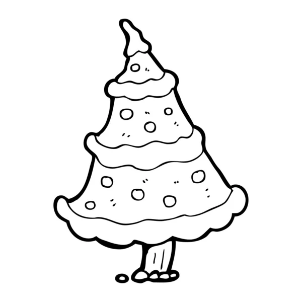 圣诞树卡通 — 图库矢量图片