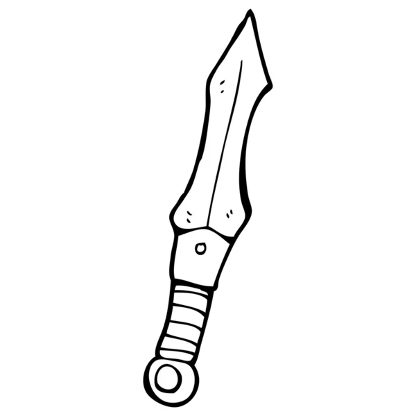 Ancien poignard dessin animé — Image vectorielle