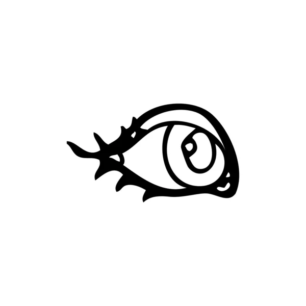 Dessin animé oeil femelle — Image vectorielle