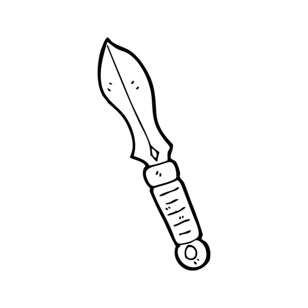 Desenhos animados do punhal de lâmina — Vetor de Stock