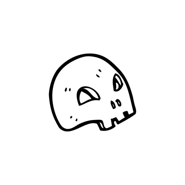 Cartoon graffiti stijl schedel — Stockvector