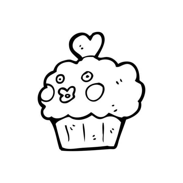 Cupcake dessin animé — Image vectorielle
