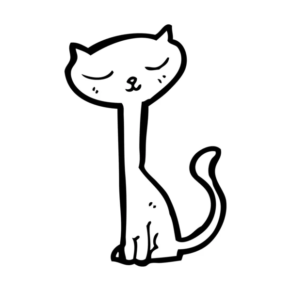 Desenhos animados de gato feliz — Vetor de Stock